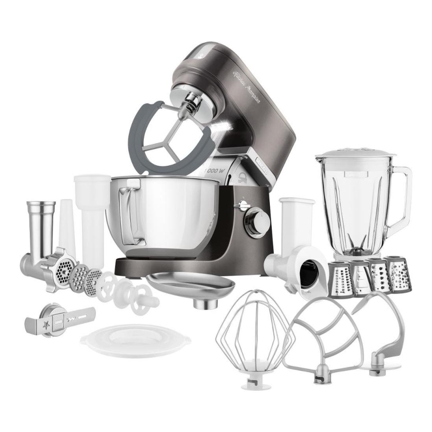 Sencor - Kuhinjski robot z nerjaveče jeklo skleda 1000W/230V siva