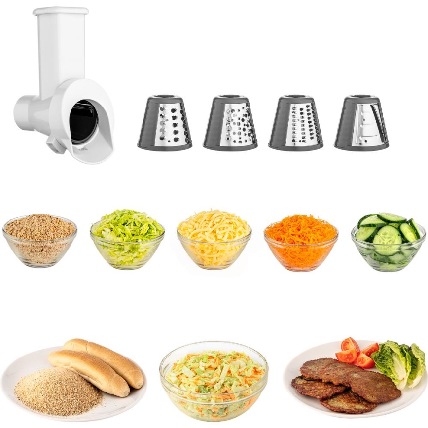 Sencor - Kuhinjski robot z nerjaveče jeklo skleda 1000W/230V siva