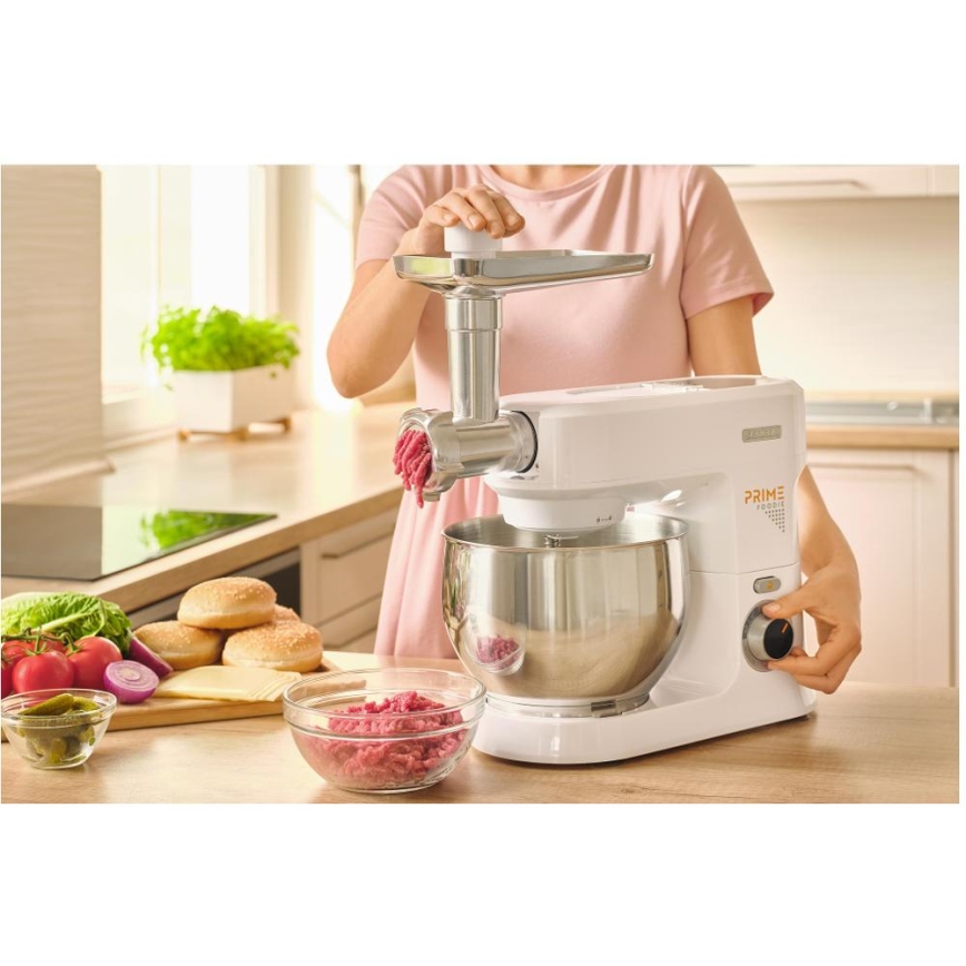 Sencor - Kuhinjski robot z nerjavečo skledo 1000W/230V bela