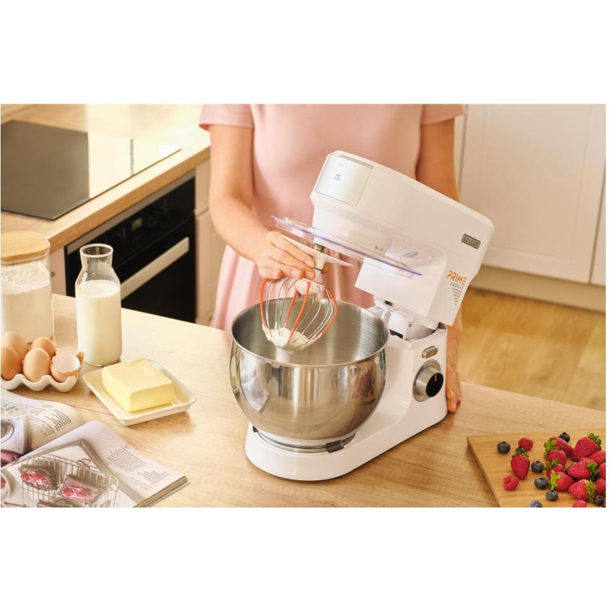 Sencor - Kuhinjski robot z nerjavečo skledo 1000W/230V bela