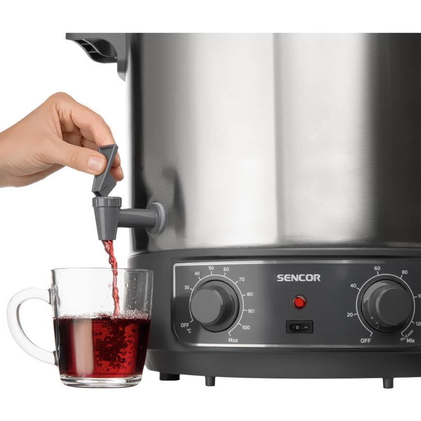Sencor - Lonec za vlaganje 27 l 1800 W/230 V nerjaveče jeklo/siva