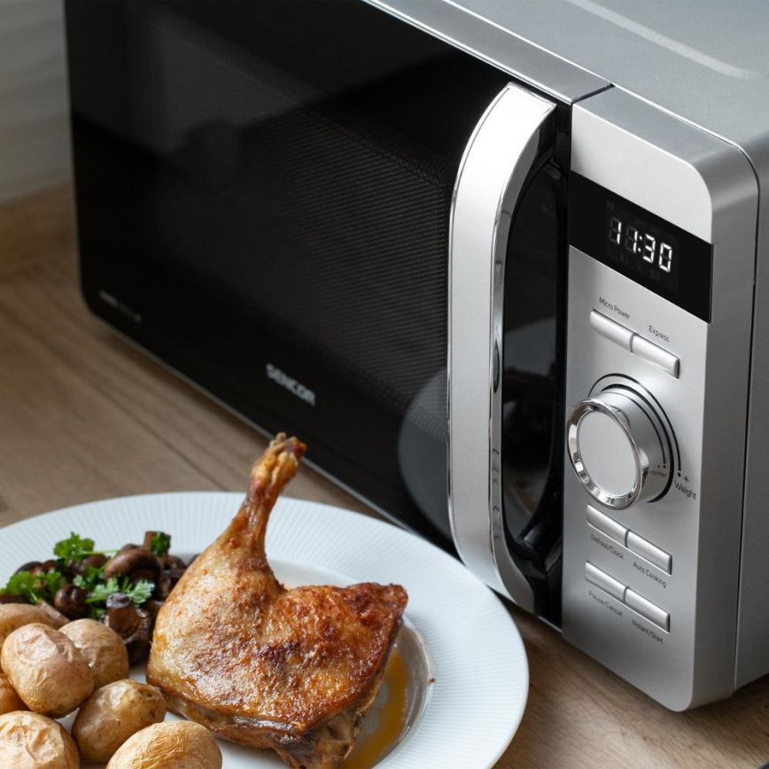 Sencor - Mikrovalovna pečica 800W/230V 17 l srebrna