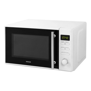 Sencor - Mikrovalovna pečica s funkcijo žara 700W/1000W/230V 20 l bela