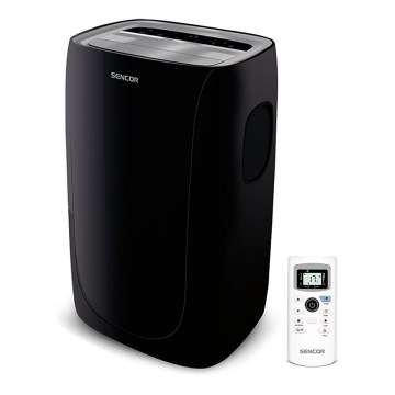 Sencor - Mobilna klimatska naprava z LED zaslonom 3v1 1000W/230V 9000 BTU črna + Daljinski upravljalnik