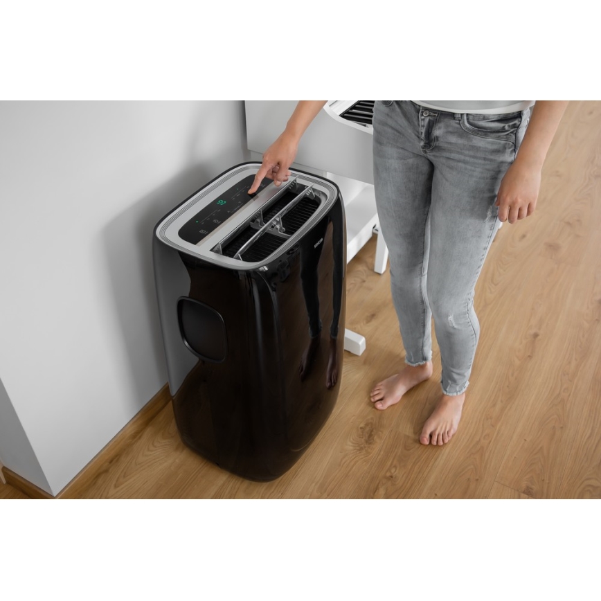 Sencor - Mobilna klimatska naprava z LED zaslonom 3v1 1000W/230V 9000 BTU črna + Daljinski upravljalnik
