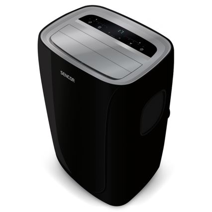 Sencor - Mobilna klimatska naprava z LED zaslonom 3v1 1000W/230V 9000 BTU črna + Daljinski upravljalnik