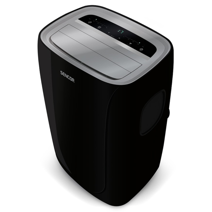 Sencor - Mobilna klimatska naprava z LED zaslonom 3v1 1000W/230V 9000 BTU črna + Daljinski upravljalnik