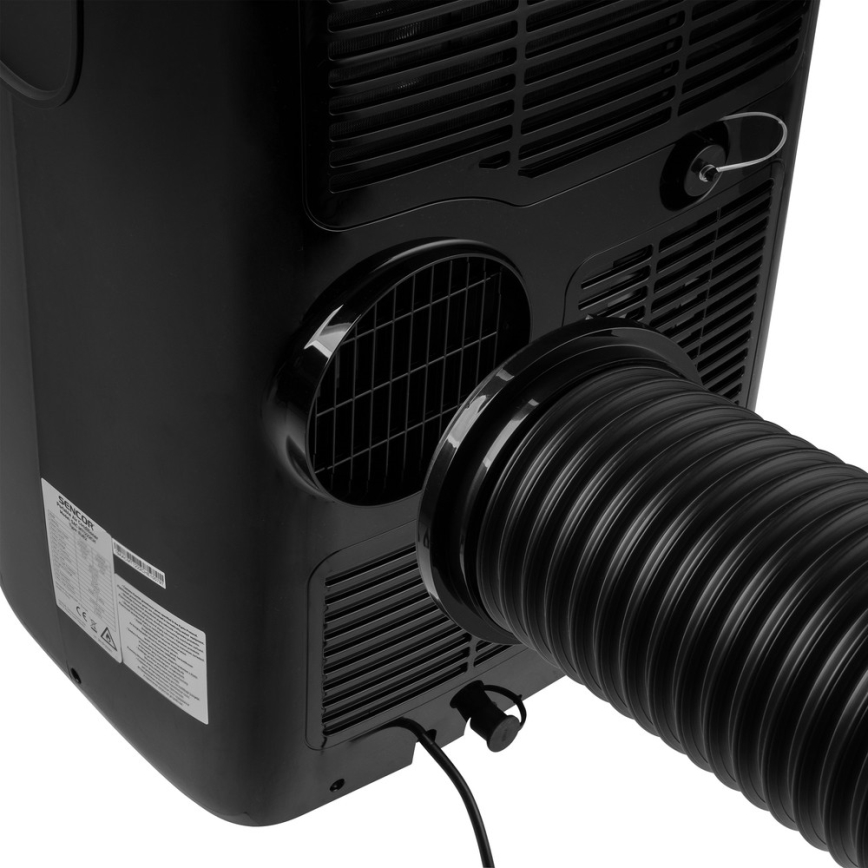 Sencor - Mobilna klimatska naprava z LED zaslonom 3v1 1000W/230V 9000 BTU črna + Daljinski upravljalnik