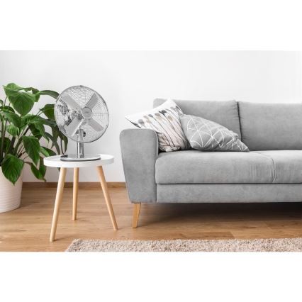 Sencor - Namizni ventilator 35W/230V sijajni krom