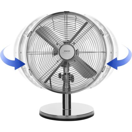 Sencor - Namizni ventilator 35W/230V sijajni krom