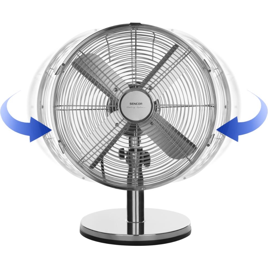 Sencor - Namizni ventilator 35W/230V sijajni krom
