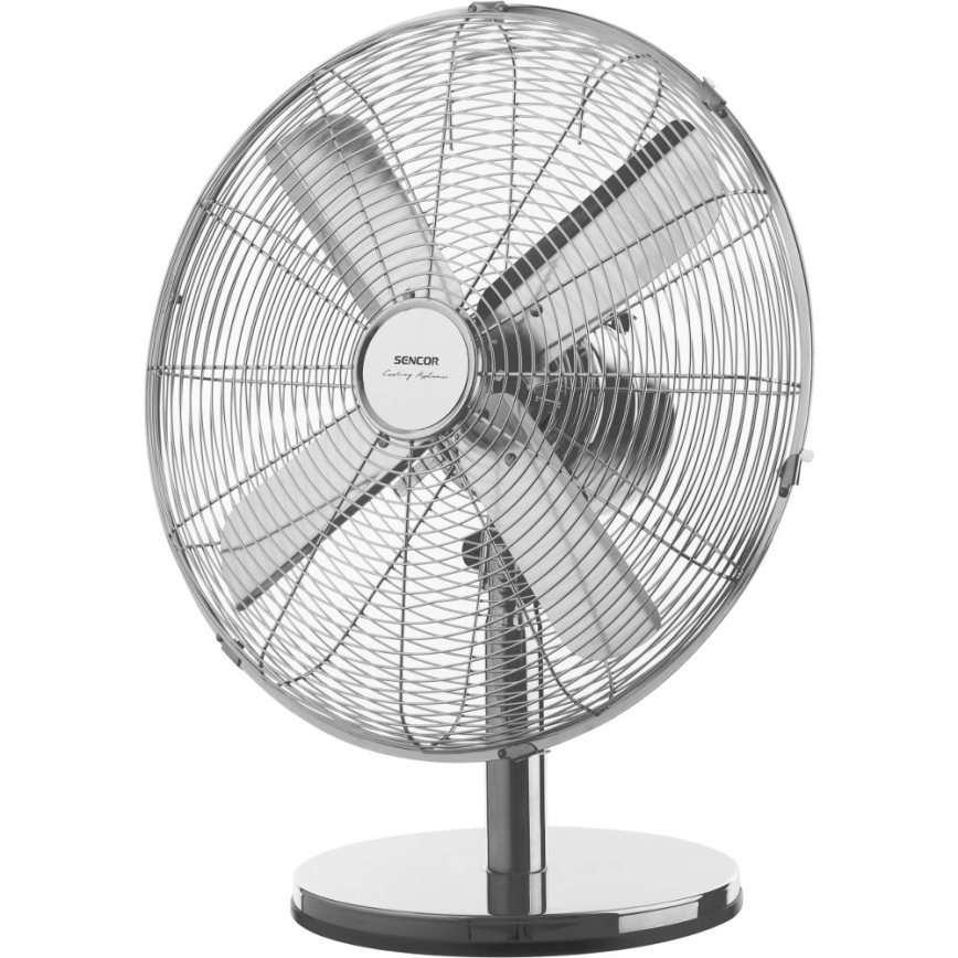 Sencor - Namizni ventilator 50W/230V sijajni krom