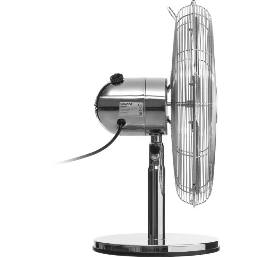 Sencor - Namizni ventilator 50W/230V sijajni krom