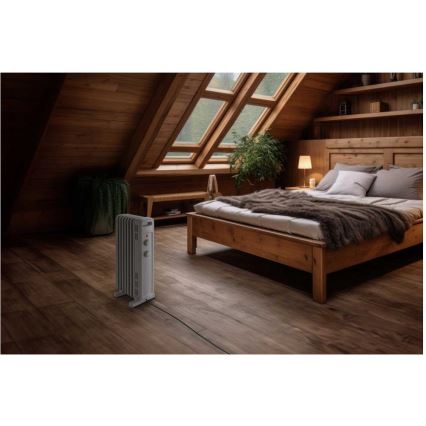 Sencor - Oljni grelec s 7 rebri, 600/900/1500 W, 230 V, bela