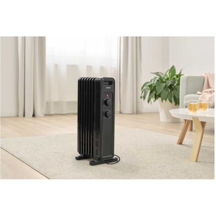 Sencor - Oljni radiator s 7 rebri 600/900/1500W/230V črna