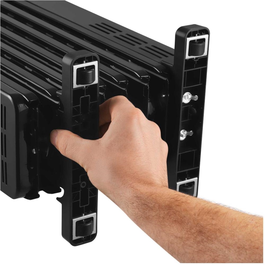 Sencor - Oljni radiator s 7 rebri 600/900/1500W/230V črna