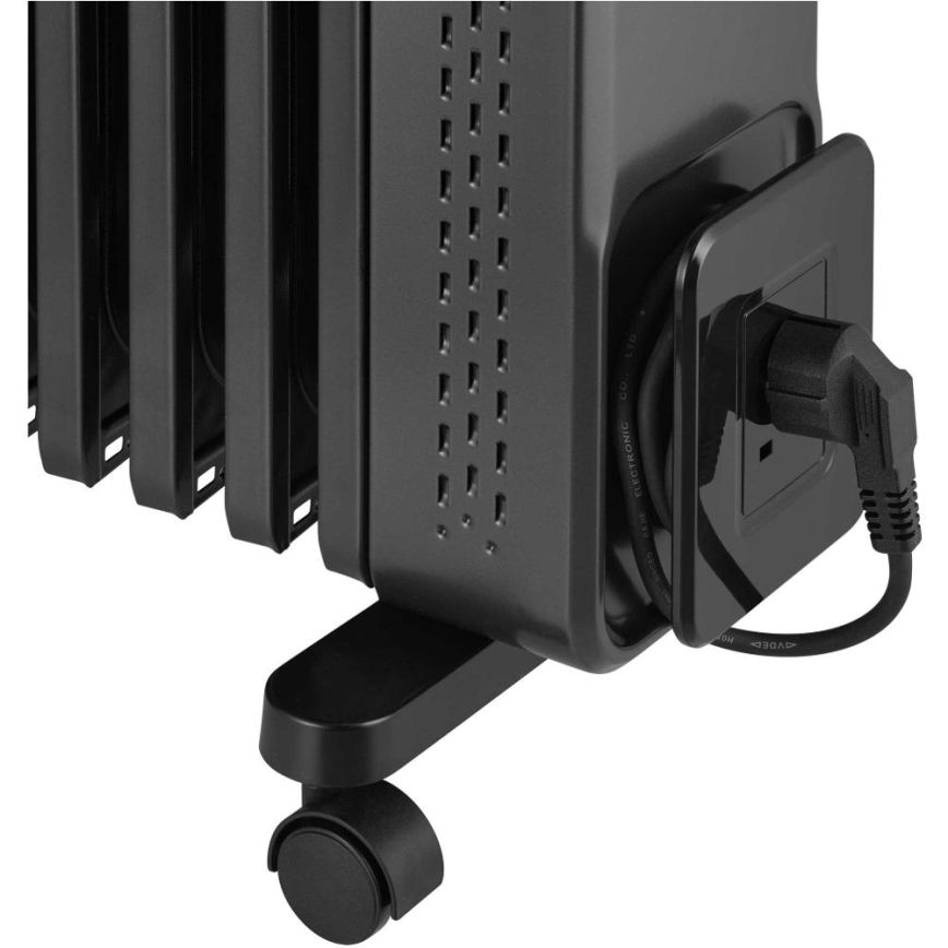 Sencor - Oljni radiator z 11 rebri 1000/1200/2400W/230V Wi-Fi črn