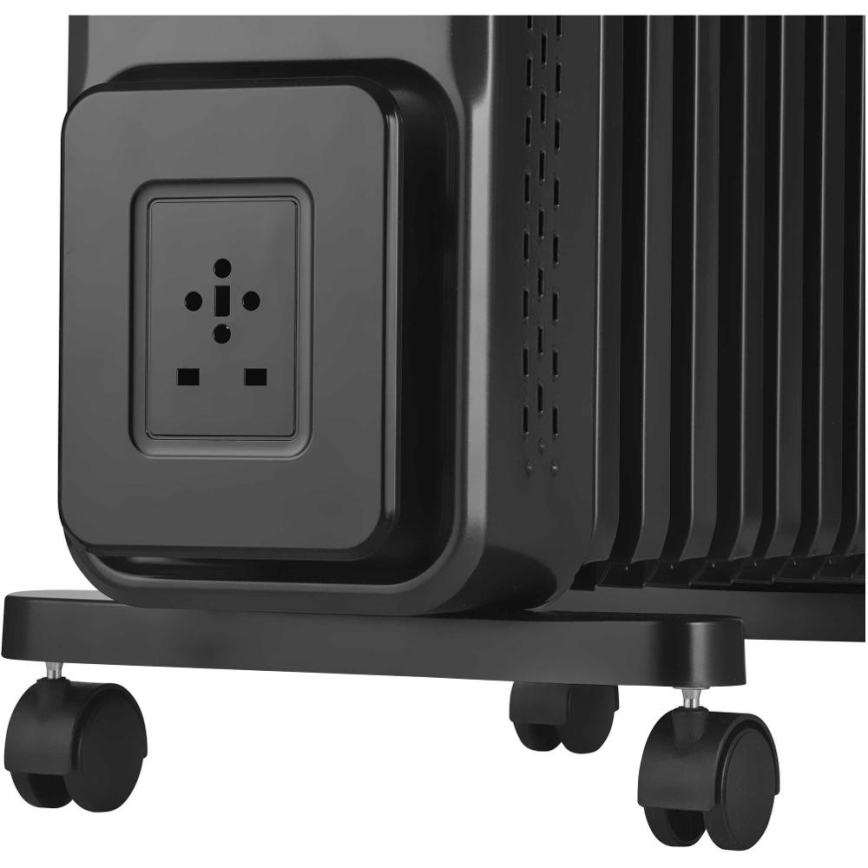 Sencor - Oljni radiator z 11 rebri 1000/1200/2400W/230V Wi-Fi črn