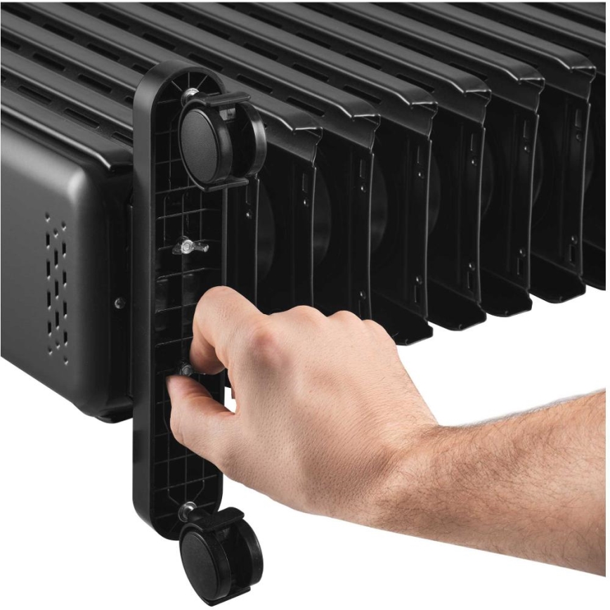 Sencor - Oljni radiator z 11 rebri 1000/1200/2400W/230V Wi-Fi črn