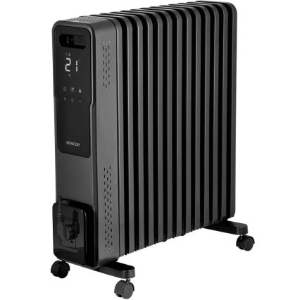 Sencor - Oljni radiator z 13 rebri 1000/1500/2730W/230V Wi-Fi, črne barve