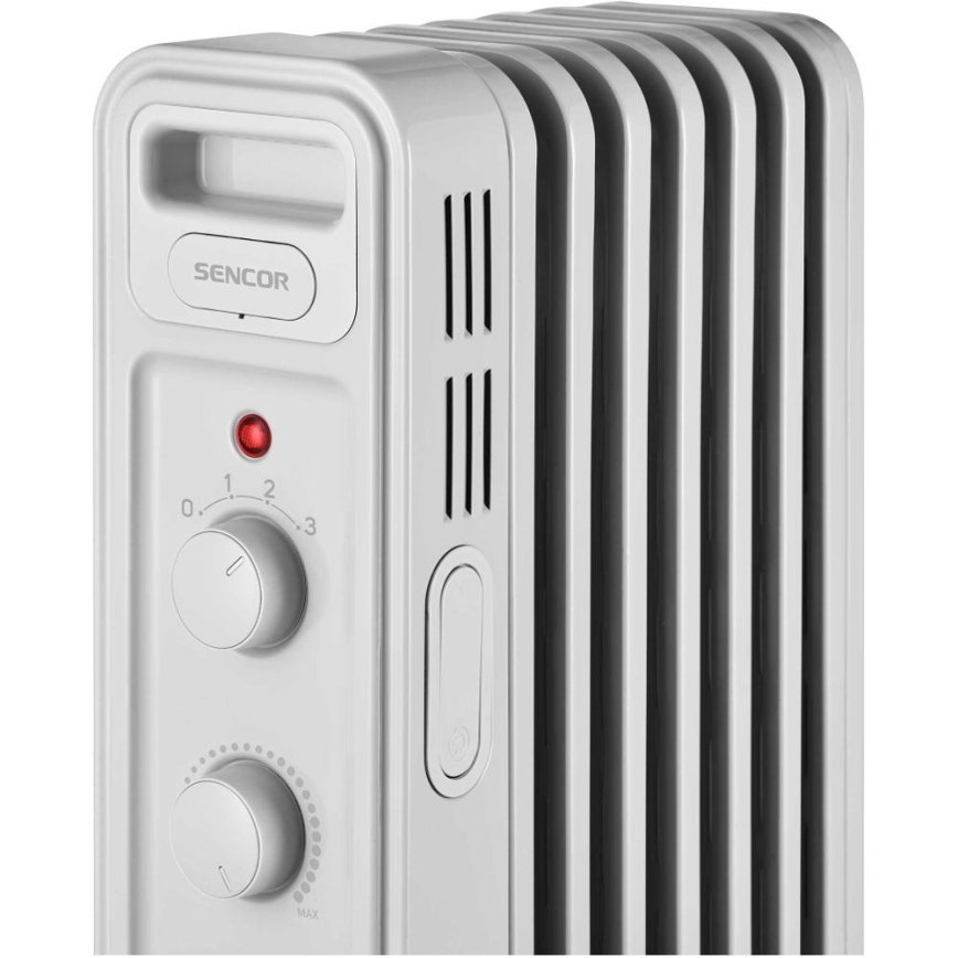 Sencor - Oljni radiator z 7 rebri 600/900/1500W/230V bela