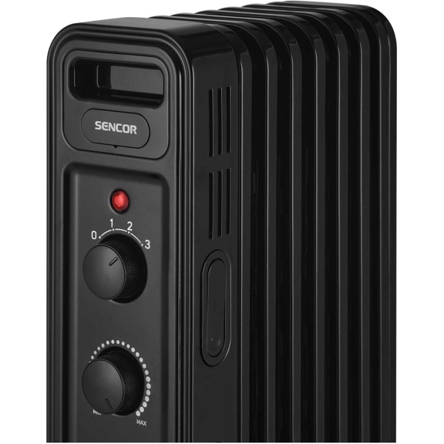 Sencor - Oljni radiator z 7 rebri 600/900/1500W/230V črna