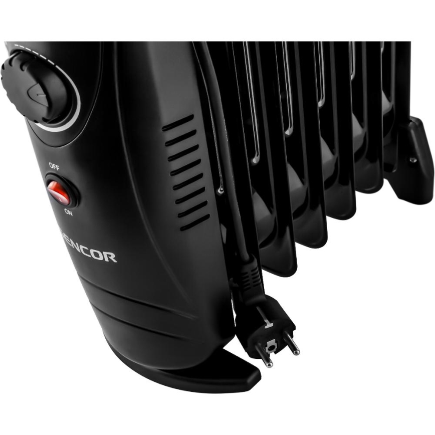 Sencor - Oljni radiator z 7 rebri, 700 W/230 V, črn