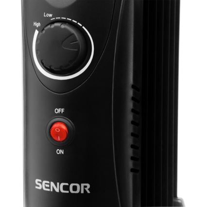 Sencor - Oljni radiator z 7 rebri, 700 W/230 V, črn