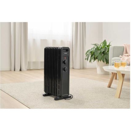 Sencor - Oljni radiator z 9 rebri 800/1200/2000W/230V črna