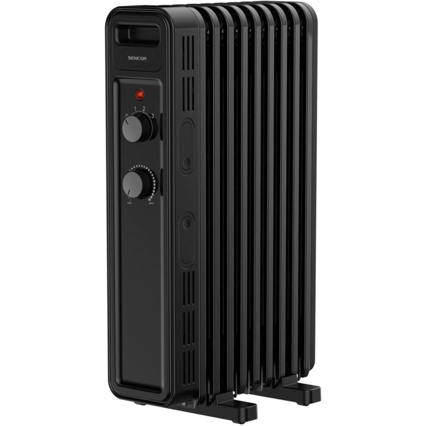 Sencor - Oljni radiator z 9 rebri 800/1200/2000W/230V črna
