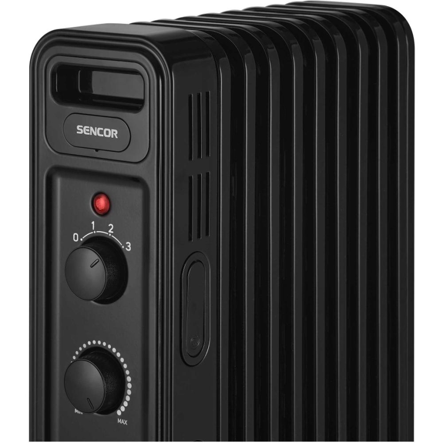 Sencor - Oljni radiator z 9 rebri 800/1200/2000W/230V črna