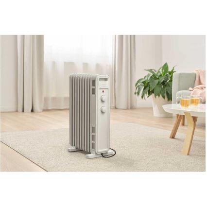 Sencor - Oljni radiator z 9 rebri, 800/1200/2000W/230V, v beli barvi