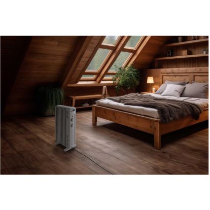 Sencor - Oljni radiator z 9 rebri, 800/1200/2000W/230V, v beli barvi