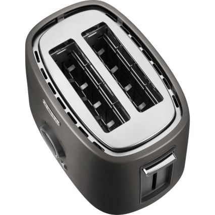 Sencor - Opekač s dvema režama in rešetko za pogrevanje 1000W/230V antracit