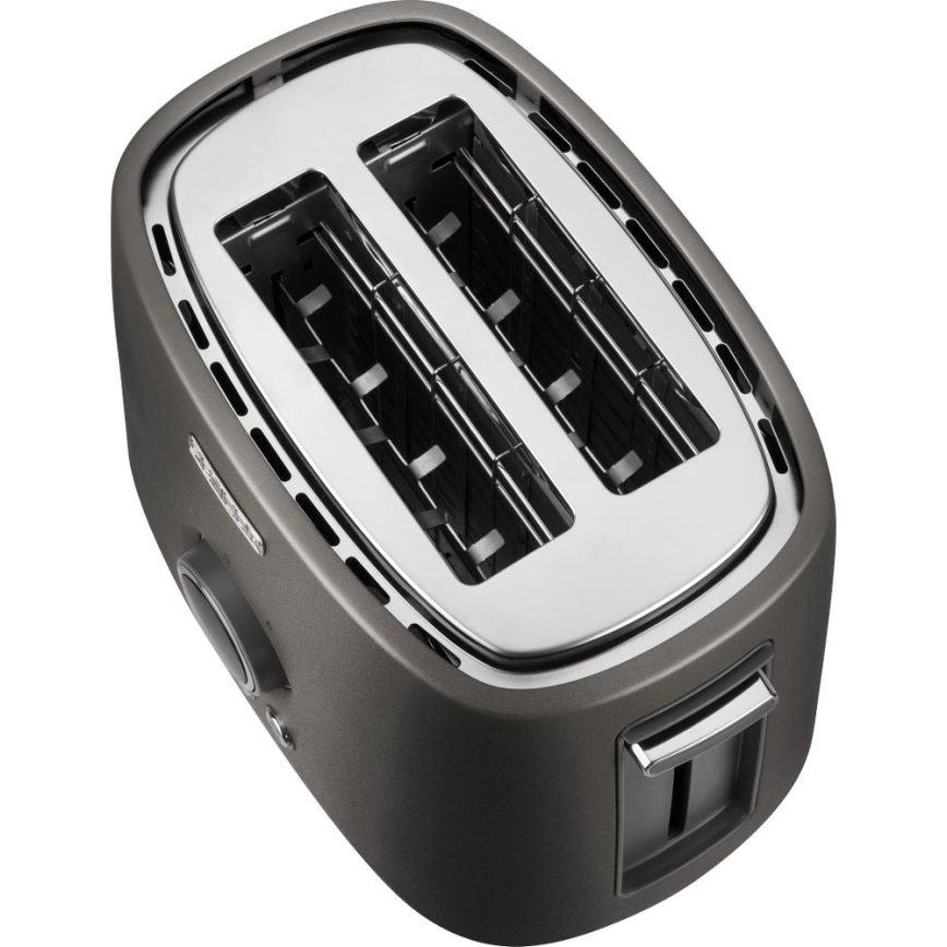 Sencor - Opekač s dvema režama in rešetko za pogrevanje 1000W/230V antracit