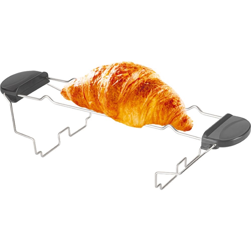 Sencor - Opekač s dvema režama in rešetko za pogrevanje 1000W/230V antracit