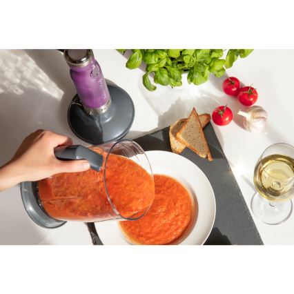 Sencor - Palični mešalnik 4v1 1200W/230V nerjaveče jeklo/vijolična