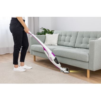 Sencor - Palični sesalnik z električno vrtljivo krtačo 2v1 110W/14,8V 2200 mAh bel