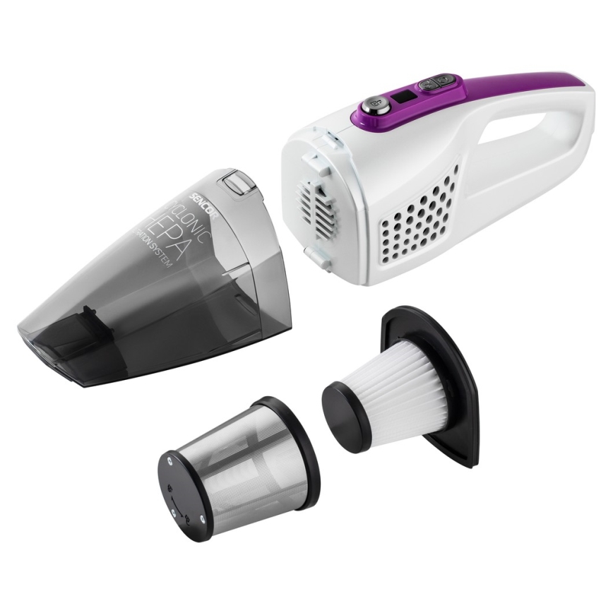 Sencor - Palični sesalnik z električno vrtljivo krtačo 2v1 110W/14,8V 2200 mAh bel