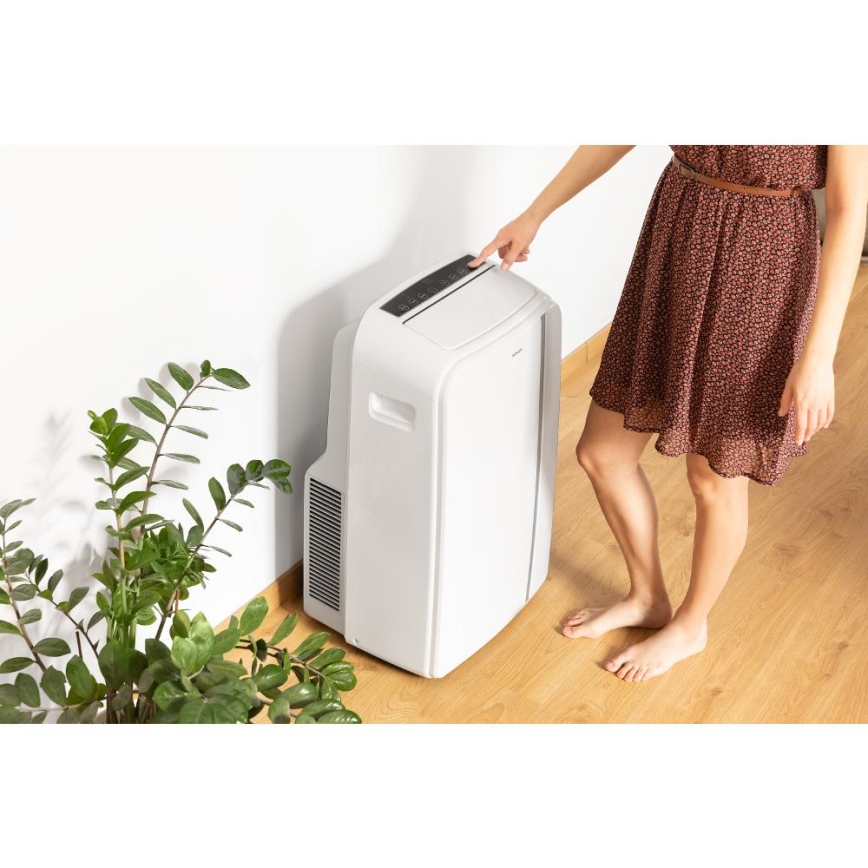 Sencor - Pametna mobilna klimatska naprava 3v1, vključno s celotno dodatno opremo 1450W/230V 12000 BTU Wi-Fi bela + Daljinski upravljalnik