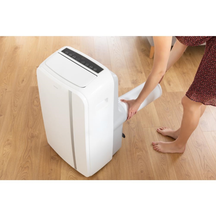 Sencor - Pametna mobilna klimatska naprava 3v1, vključno s celotno dodatno opremo 1450W/230V 12000 BTU Wi-Fi bela + Daljinski upravljalnik