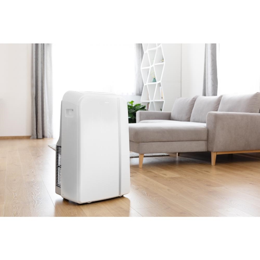 Sencor - Pametna mobilna klimatska naprava 3v1, vključno s celotno dodatno opremo 1450W/230V 12000 BTU Wi-Fi bela + Daljinski upravljalnik