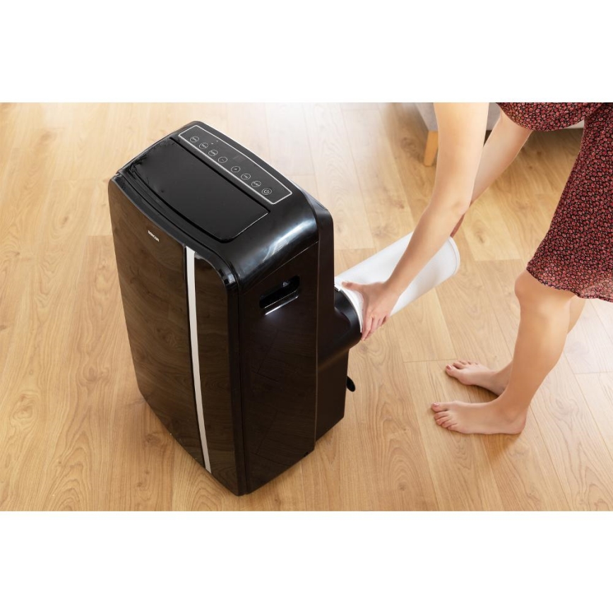 Sencor - Pametna mobilna klimatska naprava 3v1, vključno s celotno dodatno opremo 1450W/230V 12000 BTU Wi-Fi črna + Daljinski upravljalnik