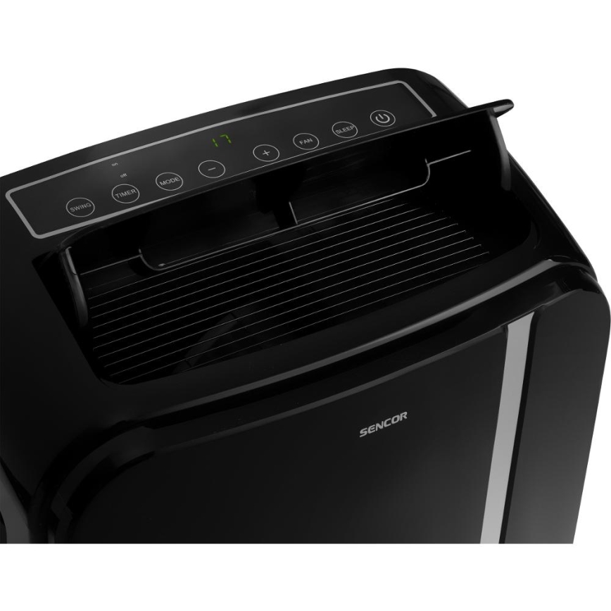 Sencor - Pametna mobilna klimatska naprava 3v1, vključno s celotno dodatno opremo 1450W/230V 12000 BTU Wi-Fi črna + Daljinski upravljalnik