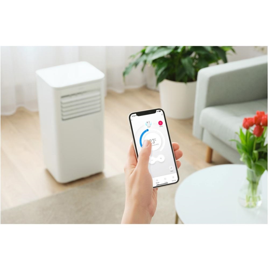 Sencor - Pametna mobilna klimatska naprava 3v1, vključno s celotno dodatno opremo 760W/230V 7000BTU Wi-Fi + Daljinski upravljalnik