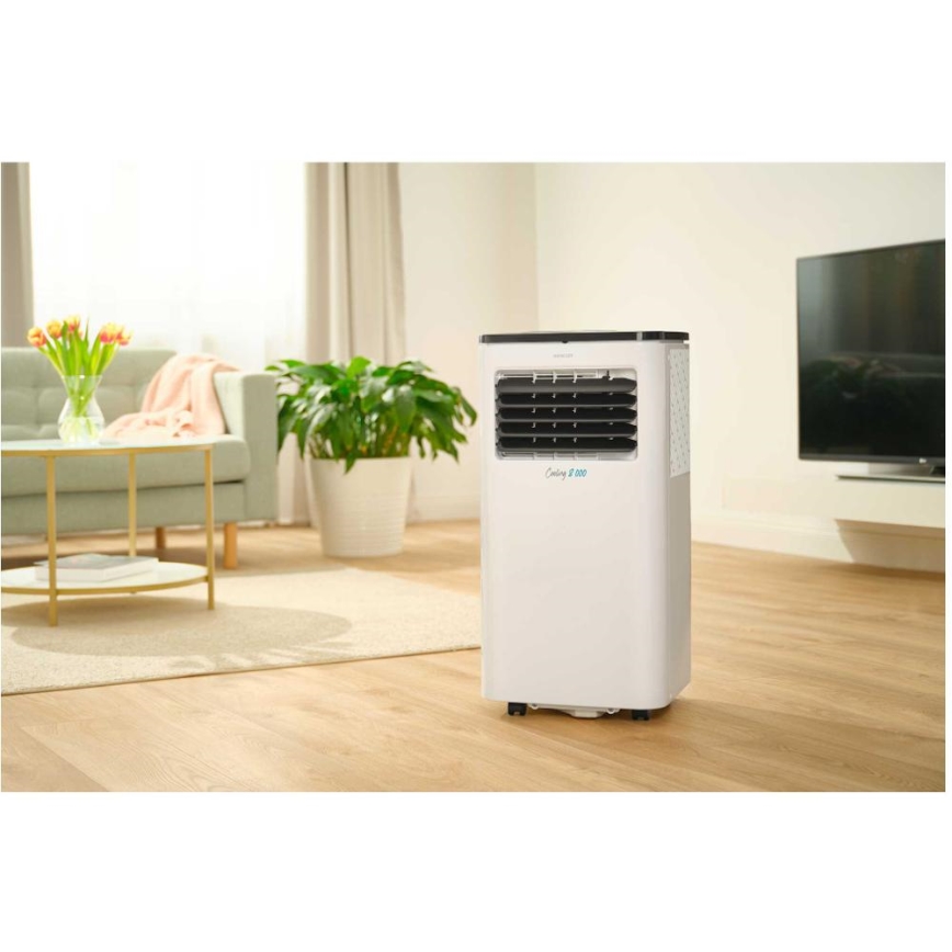 Sencor - Pametna mobilna klimatska naprava 3v1, vključno s celotno dodatno opremo 805W/230V 8000 BTU Wi-Fi + Daljinski upravljalnik