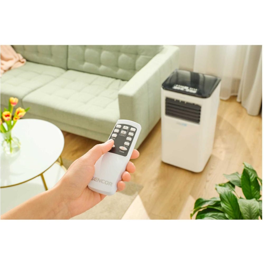 Sencor - Pametna mobilna klimatska naprava 3v1, vključno s celotno dodatno opremo 805W/230V 8000 BTU Wi-Fi + Daljinski upravljalnik