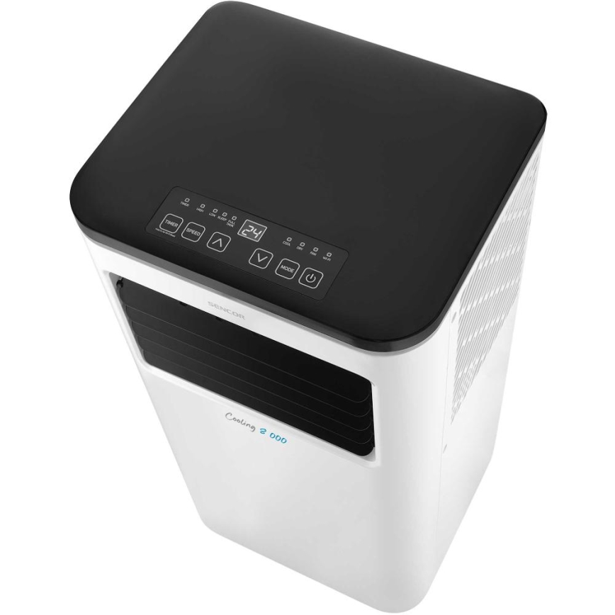 Sencor - Pametna mobilna klimatska naprava 3v1, vključno s celotno dodatno opremo 805W/230V 8000 BTU Wi-Fi + Daljinski upravljalnik
