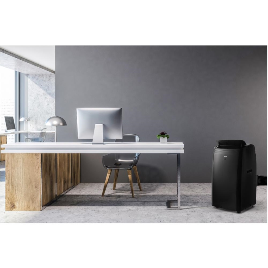 Sencor - Pametna mobilna klimatska naprava 4v1 including complete dodatki 900W/230V 9000 BTU Wi-Fi črna + Daljinski upravljalnik