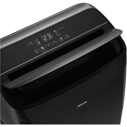 Sencor - Pametna mobilna klimatska naprava 4v1 including complete dodatki 900W/230V 9000 BTU Wi-Fi črna + Daljinski upravljalnik
